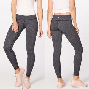 Lululemon Herringbone Leggings Size 8 Wunder Under Tights Variegated Knit Winter